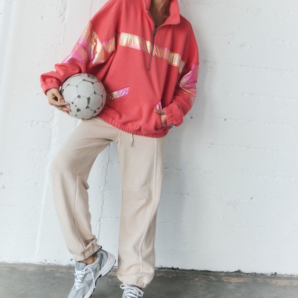 NWT FP Movement Free People  Away We Go half zip Sz M $128 - Picture 2 of 12